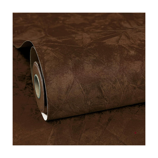 Brown Peel and Stick Wallpaper Velvet Wallpaper / 79 x 17.5 / Brown Velvet