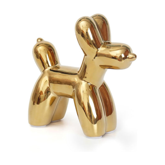 Golden Ceramics Balloon Dog Statue Crafts Living Room Desktop Decorations / Golden Dog / Large