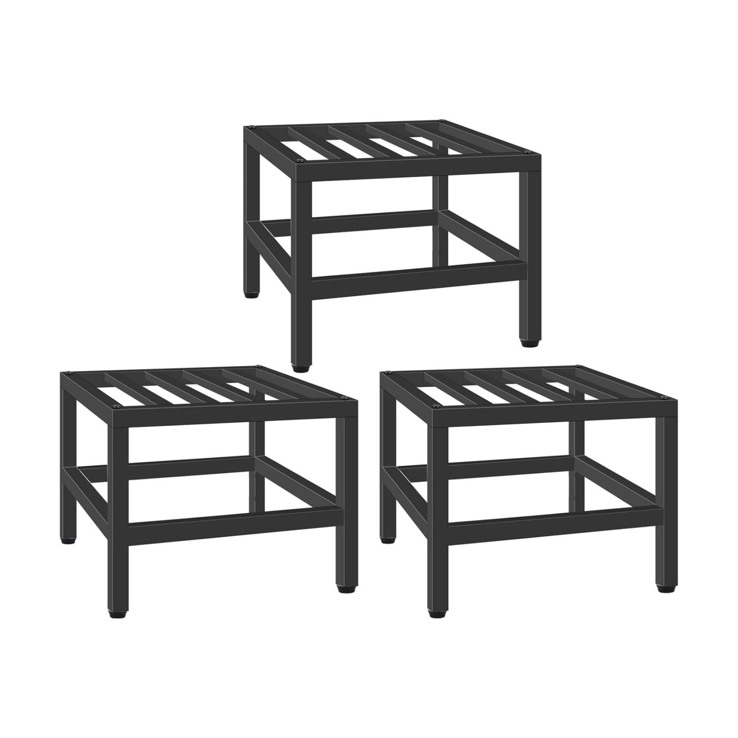Plant Stand Indoor Outdoor, 3 Pcs Heavy Duty Metal Pedestal Stands | Plant Stands for Indoor Outdoor, Wrought Iron