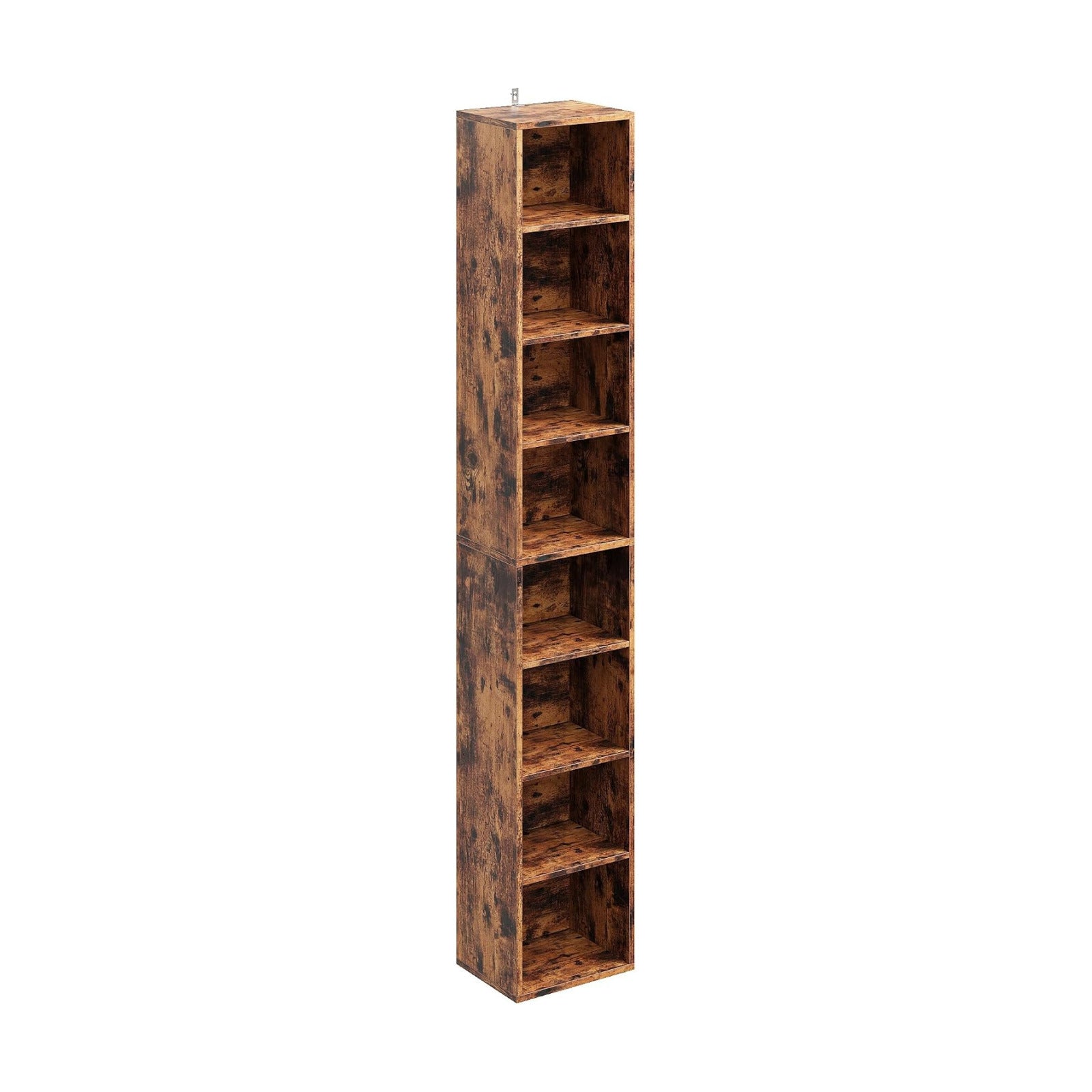 Floor Standing Display Storage Shelves in Tall / Vintage Brown / 71 Inch