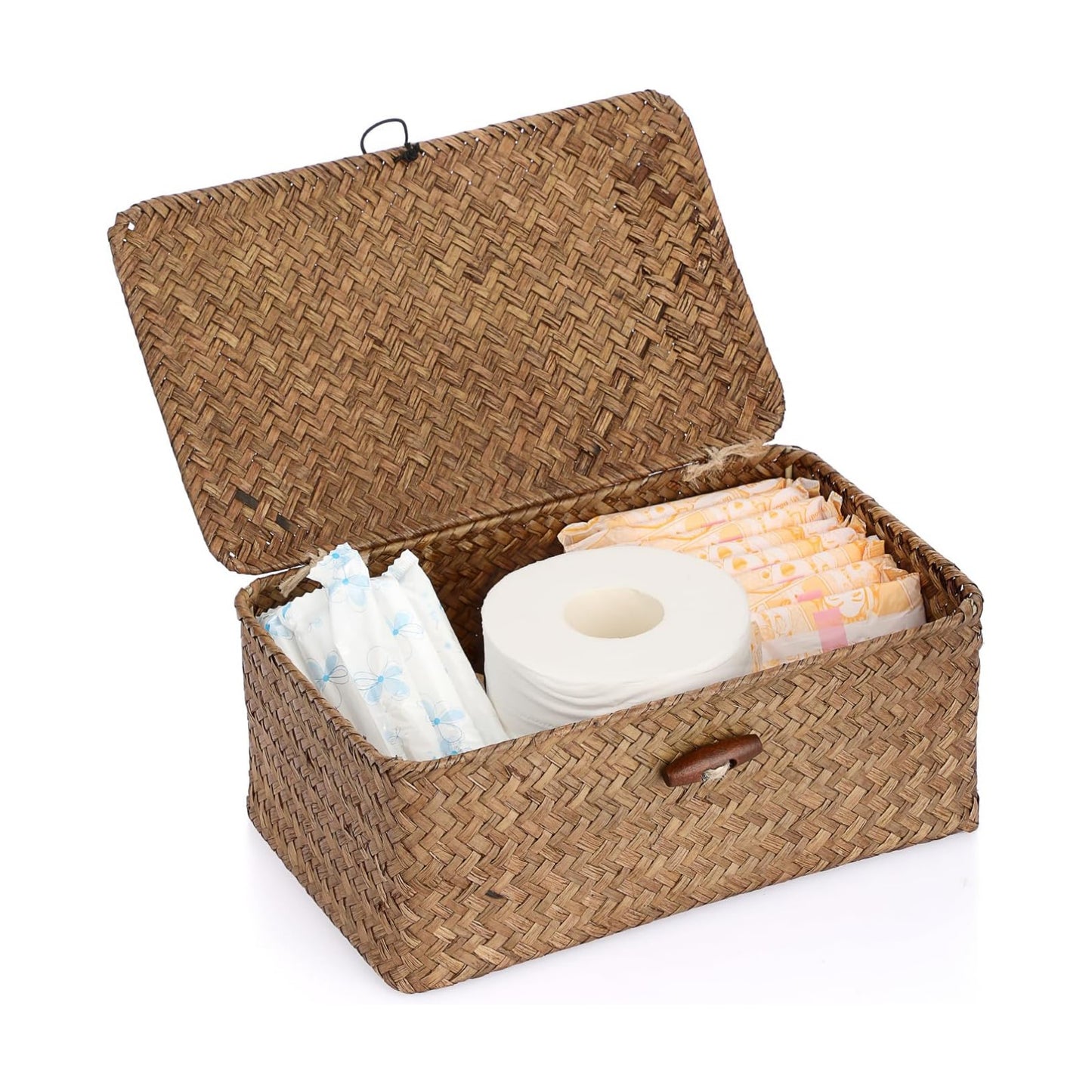 Wicker Basket / Wicker Storage Basket / Coffee / Small