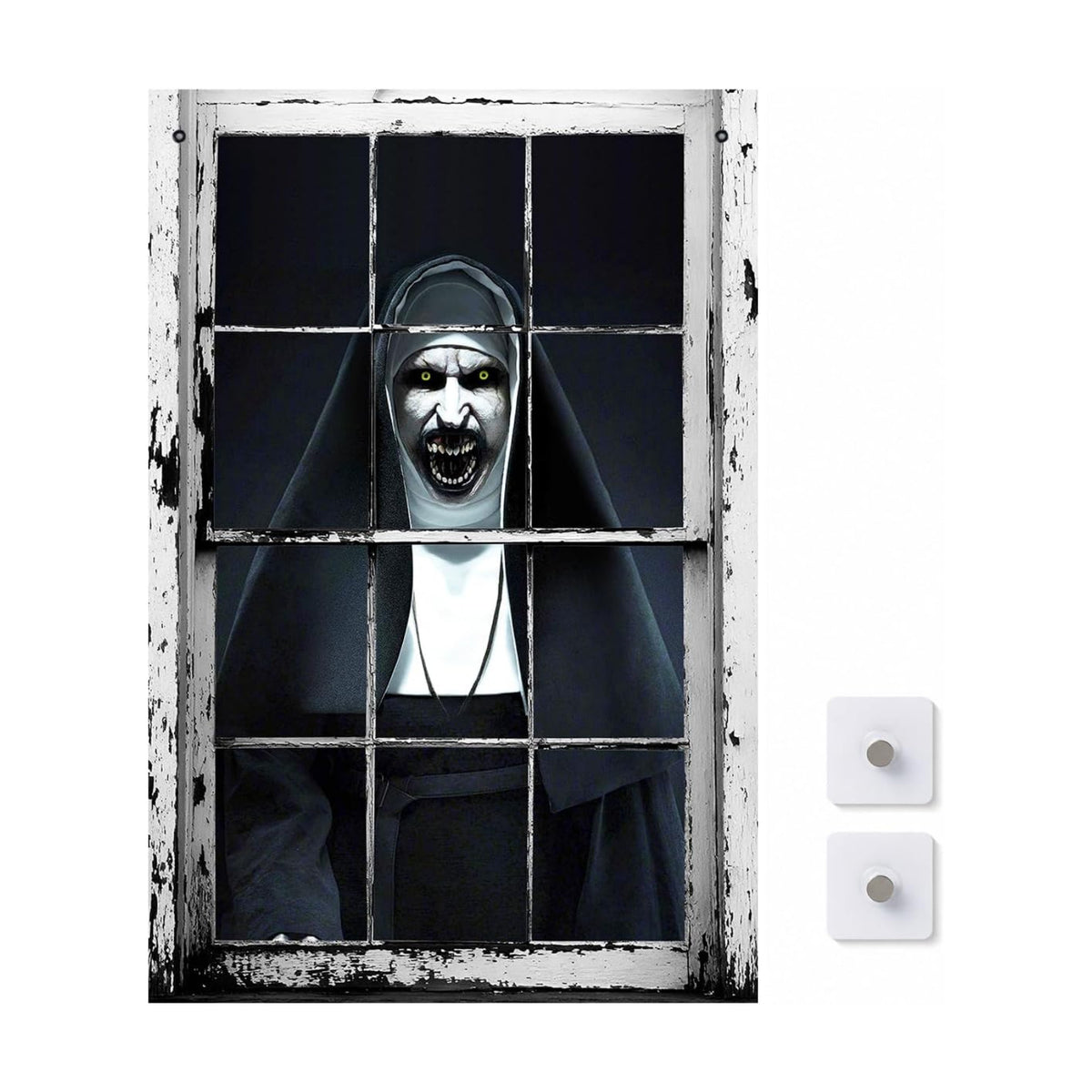 MCJC Halloween Horror Curtain, Halloween Decoration, Window Door Cover
