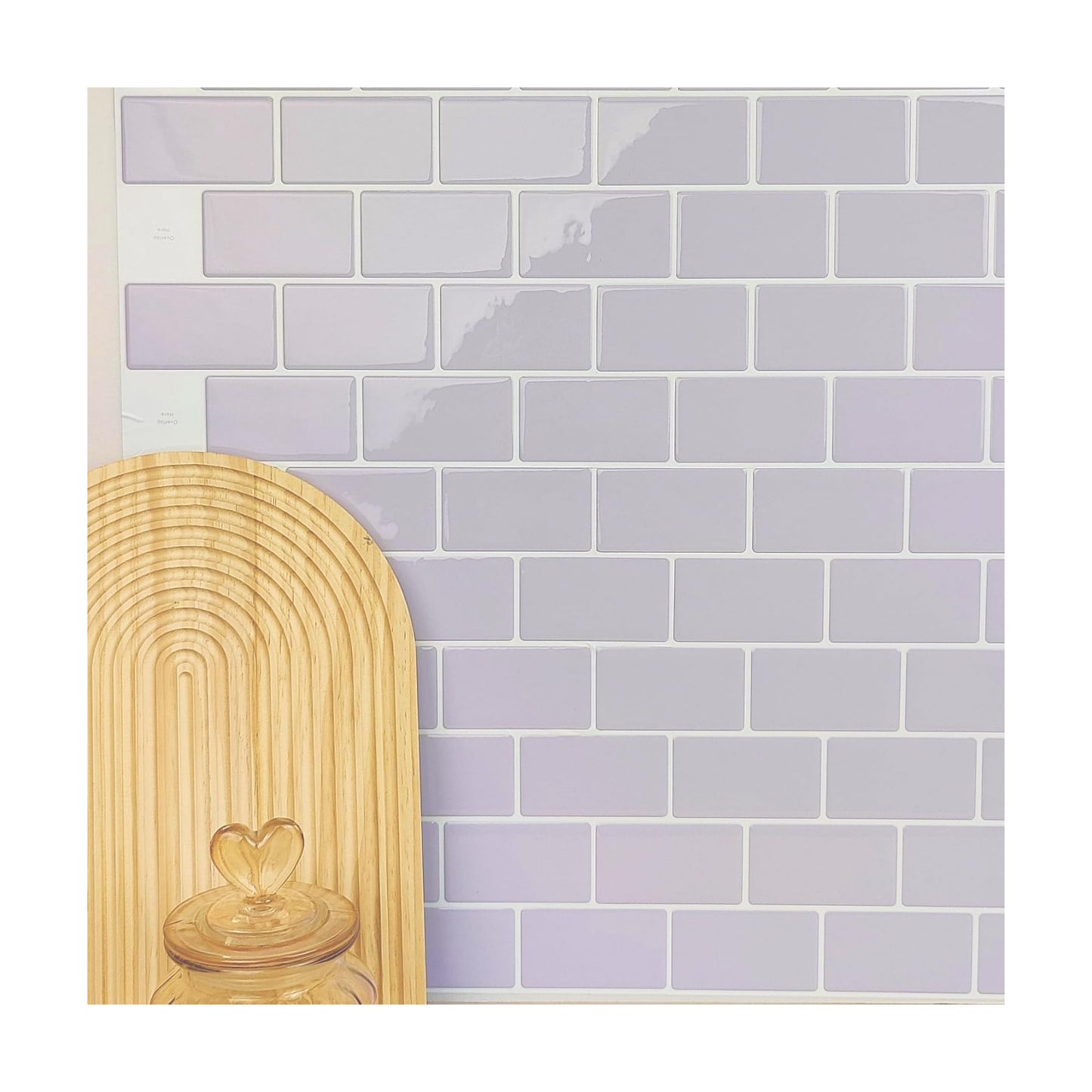 Self-Adhesive Wall Tile Transfer Wall / T80611s / 10 Sheets / Purple