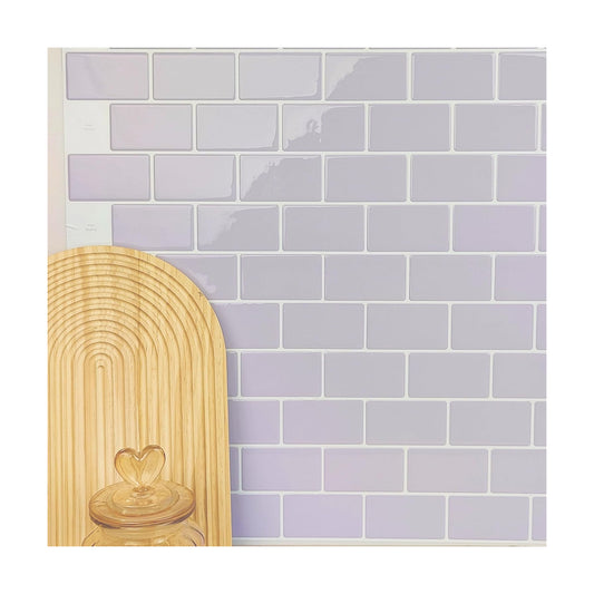 Self-Adhesive Wall Tile Transfer Wall / T80611s / 10 Sheets / Purple