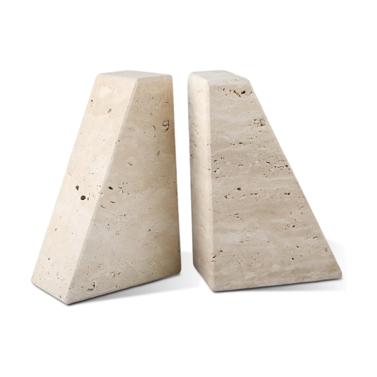Bookends for Heavy Books / Travertine