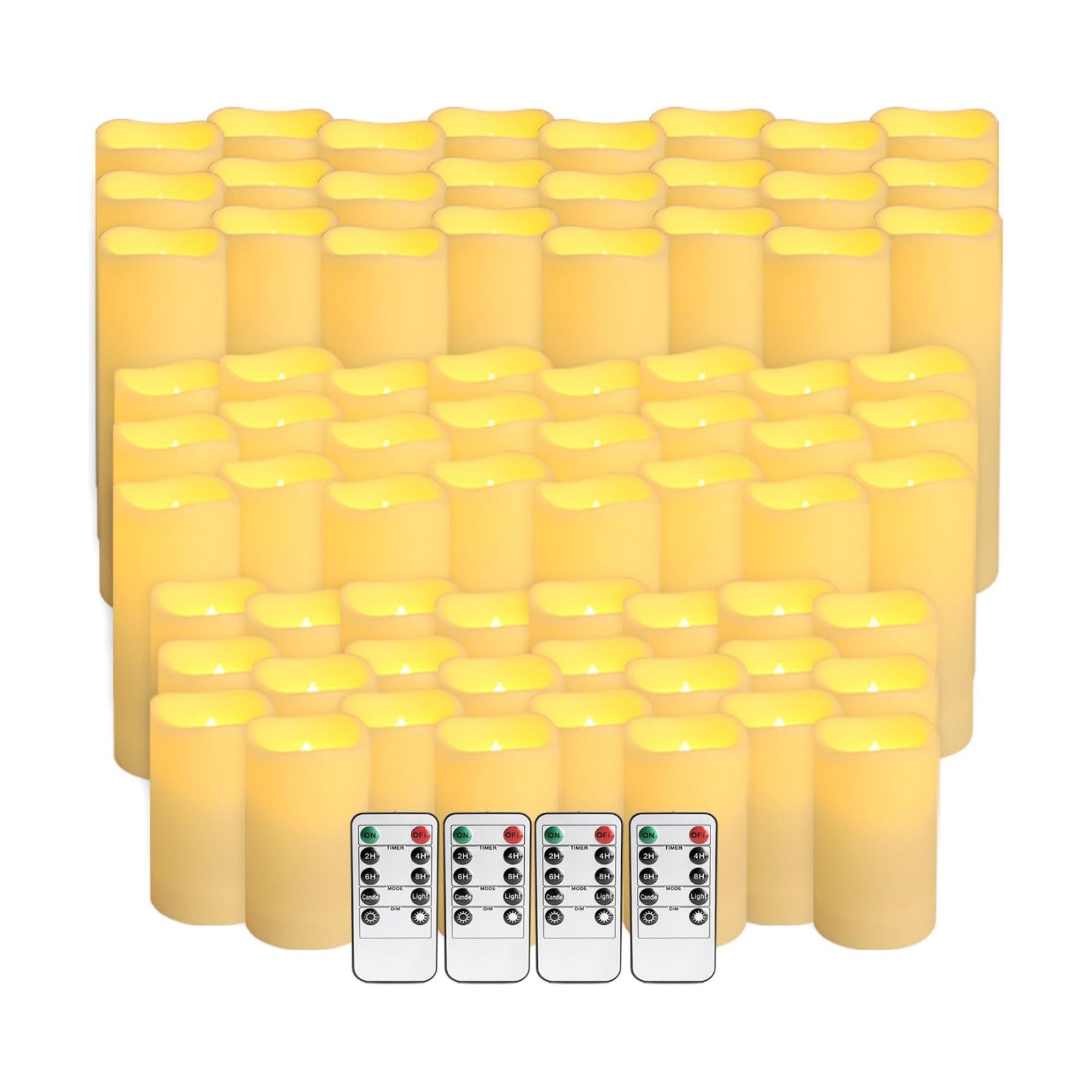 fclayvts 72-Pack LED Flameless Candles with Remote Control -Flickering Flameless Candles-Remote Timer Perfect for