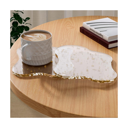 Acrylic /Set Coaster Decorative Plates / Gold / Set of 2