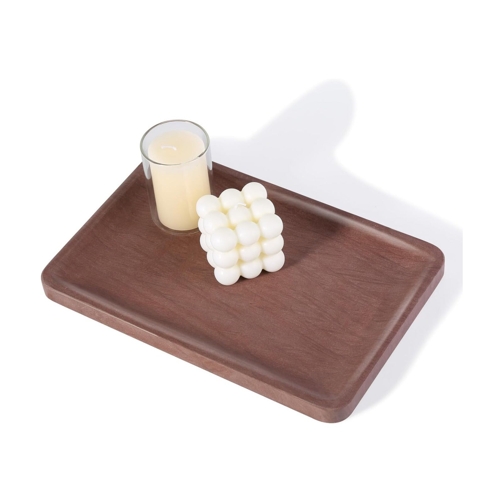 Marble Vanity Tray / Brown / 11.8 Inch