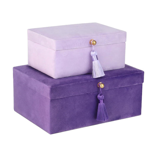 Velvet Jewelry Boxes Decorative Boxes / Purple