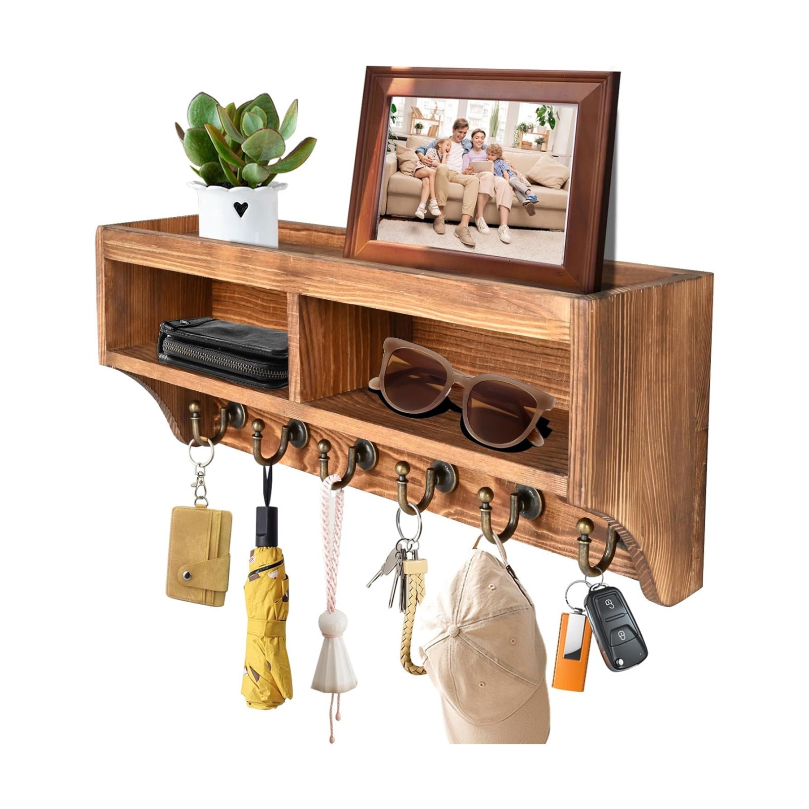 Key Holder Wall Mount / Brown