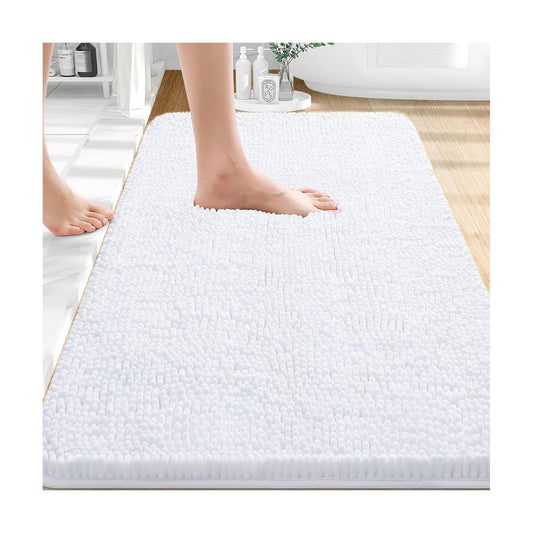 OLANLY Small Bathroom Rugs 30x18, Extra Soft Absorbent Chenille Bath Rugs