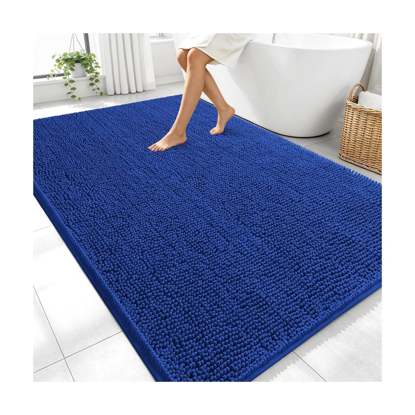 OLANLY Large Bathroom Rugs 70x46, Extra Soft Absorbent Chenille Bath Rugs