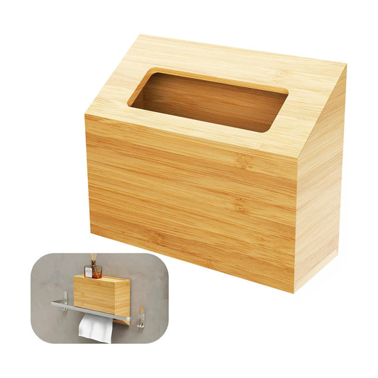 Bamboo Tissue Box Cover / Nature Bamboo / Natural
