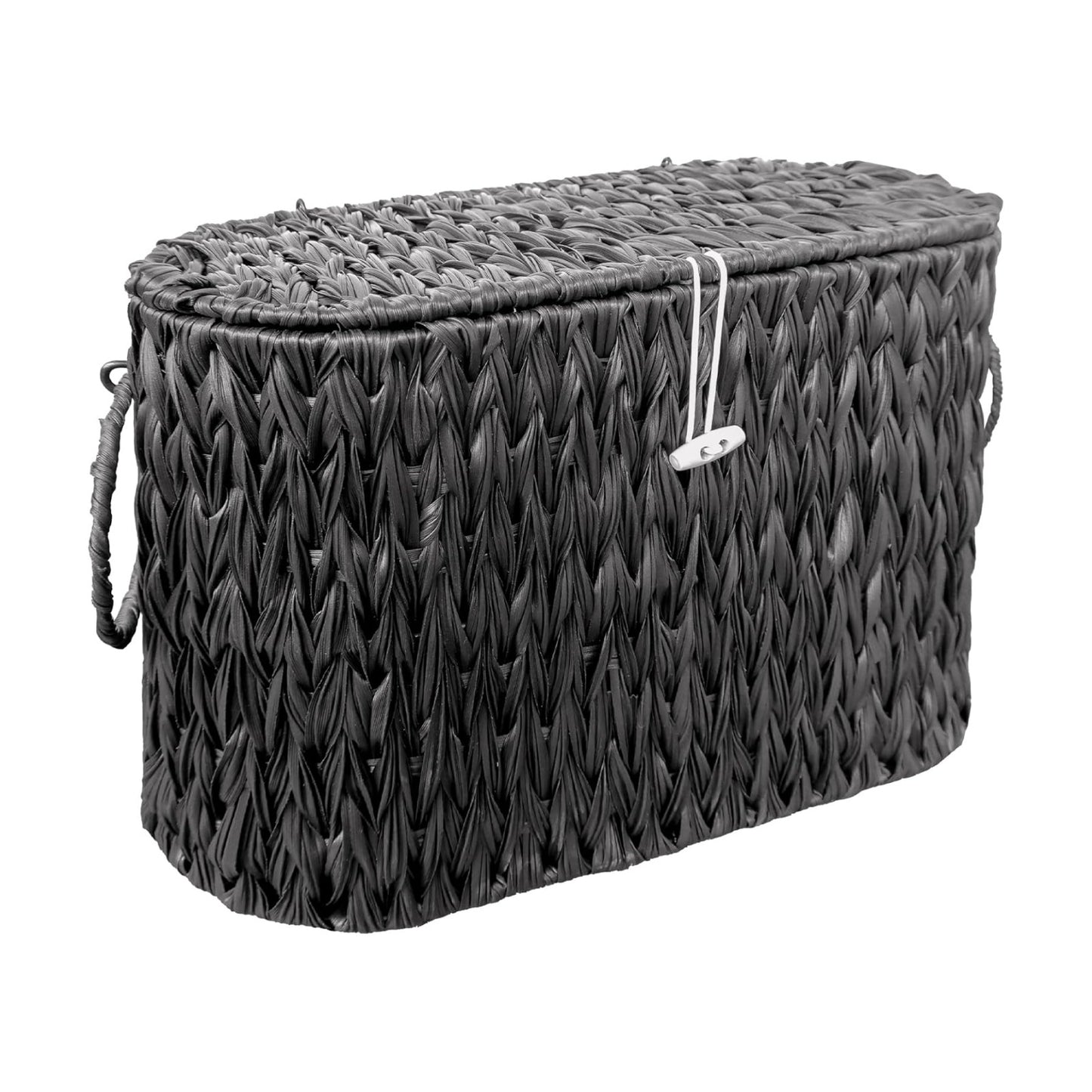 Wicker Toilet Paper Storage Stand / Black