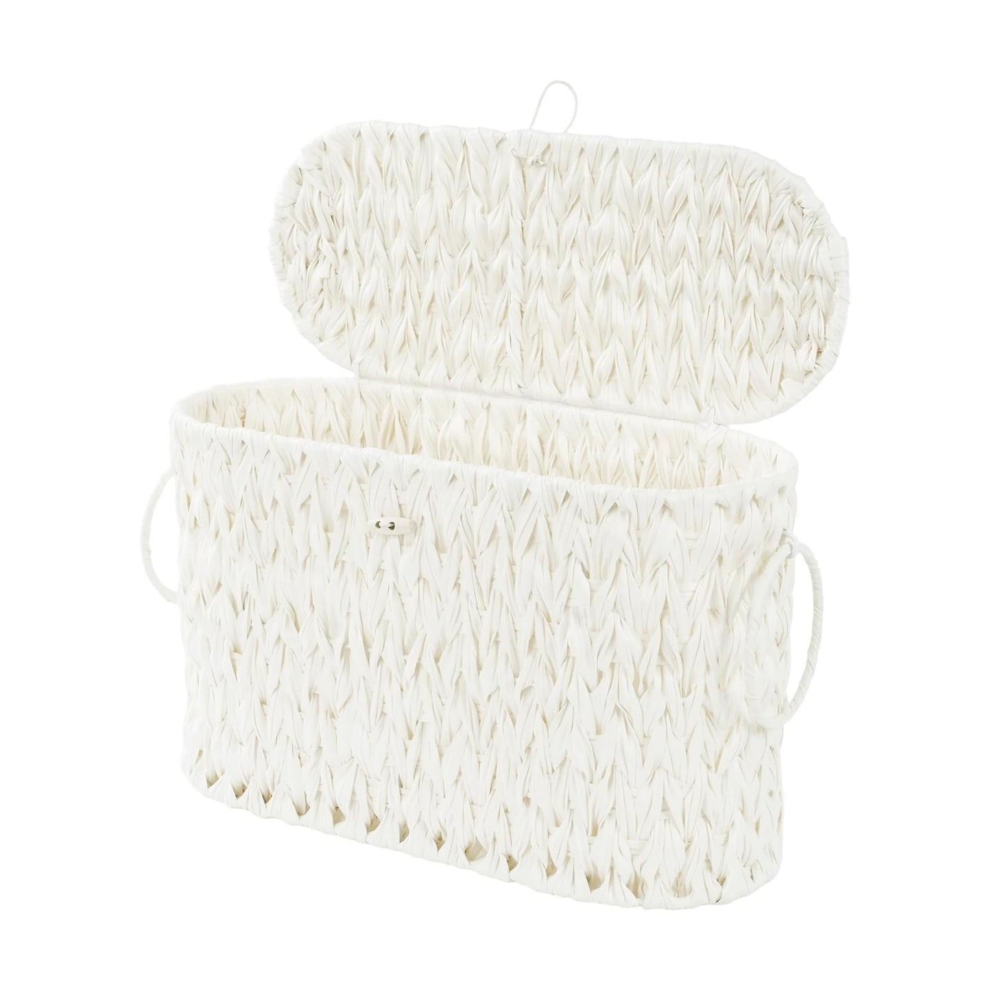 Decorative Boho Wicker Basket / Cream White