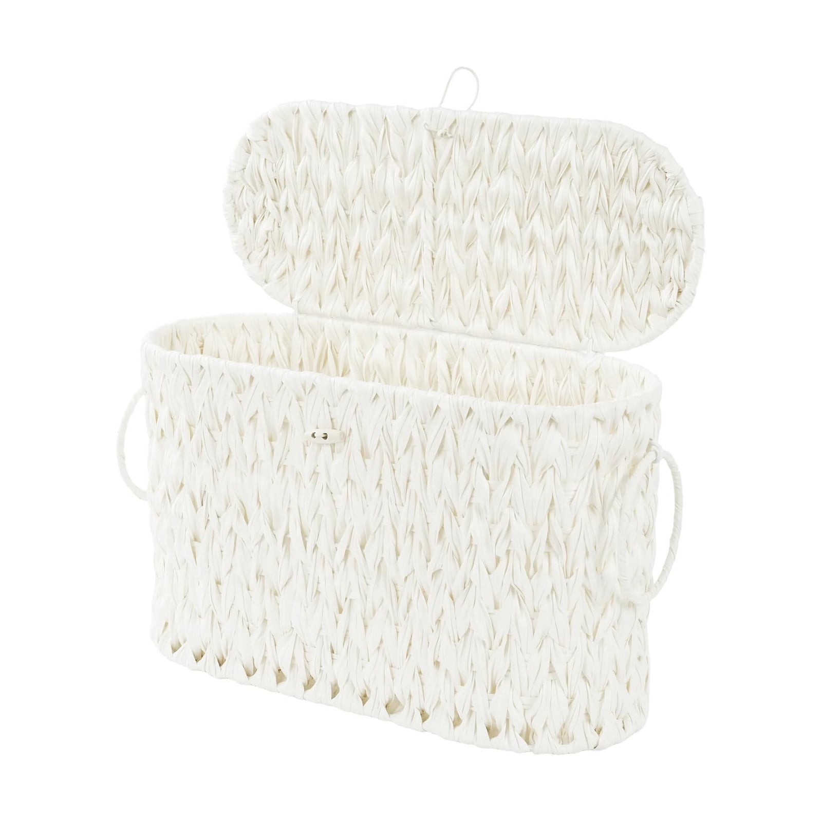 Decorative Boho Wicker Basket / Cream White