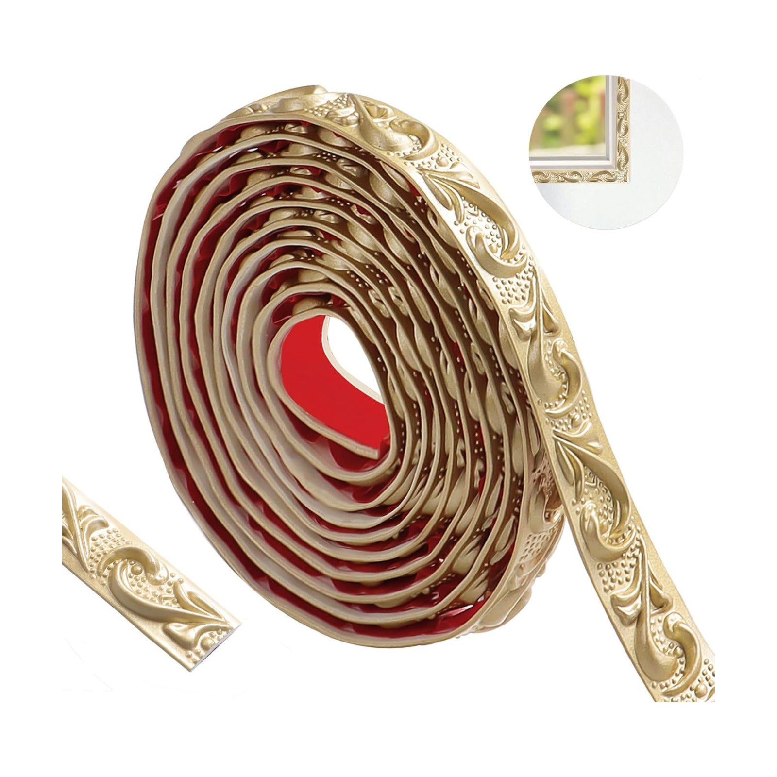 Flexible Self Adhesive Molding Trim / Champagne Gold-300cm / 118 Inch