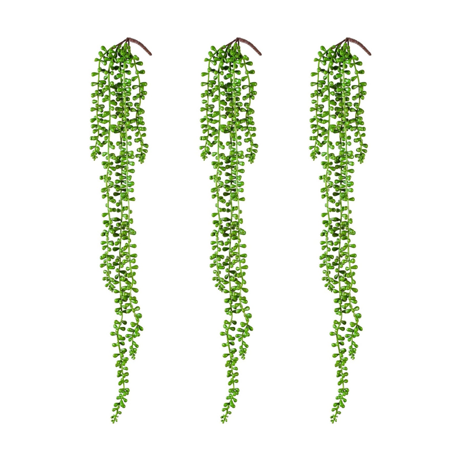 Artificial Succulents Hanging Plants / Green / 27.5 Inch / Set of 3