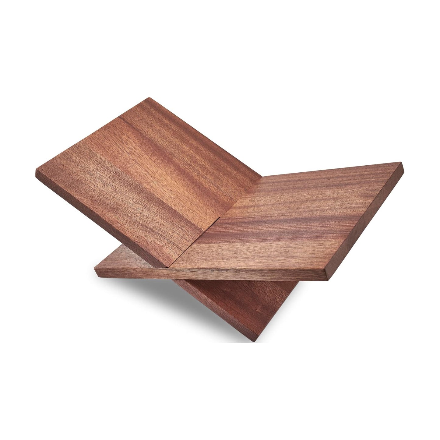 Honygebia Solid Wood Book Stands - Cross Frame Sapele Wooden Book Holder, Open Bookstand for Display and Reading