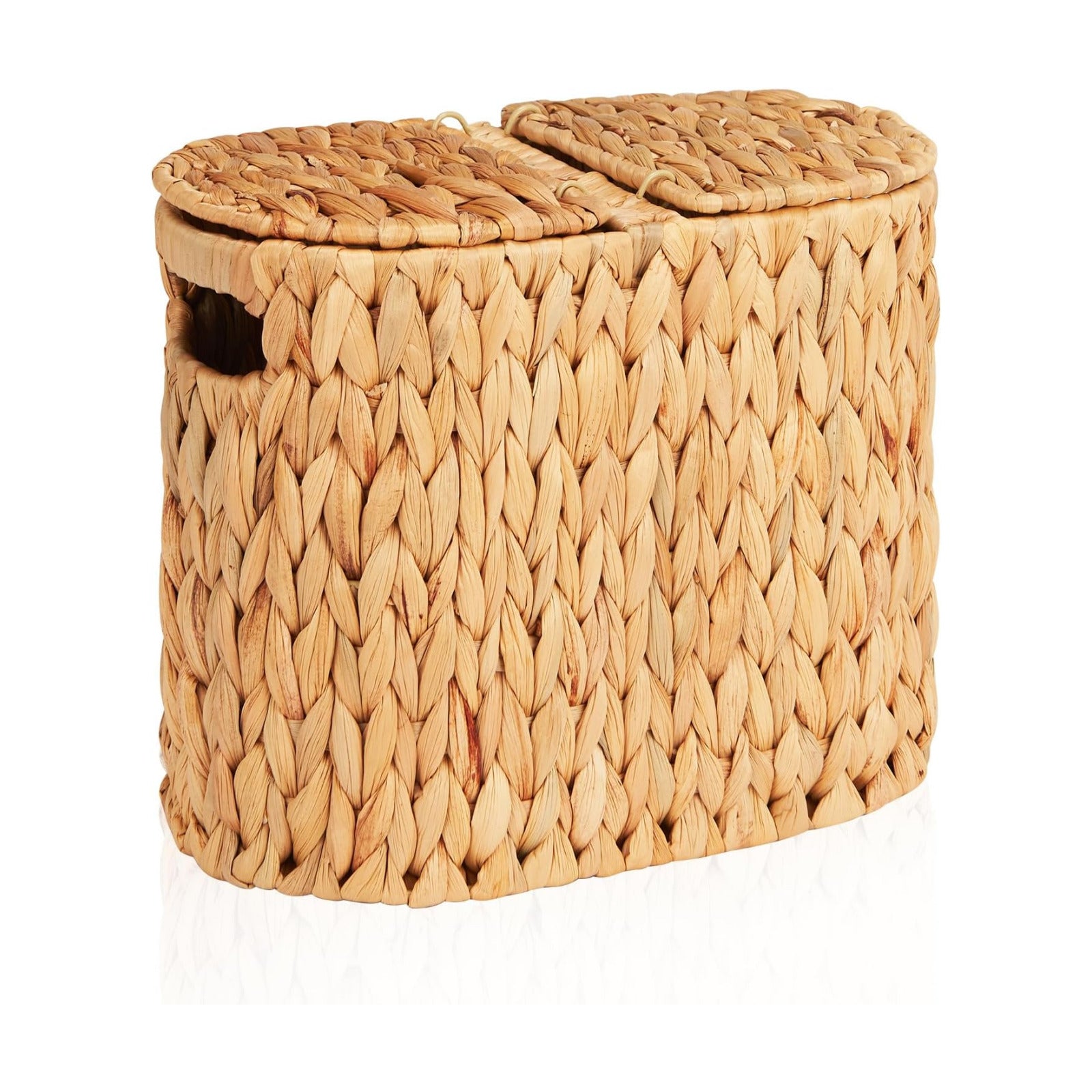 Wicker Toilet Paper Storage Basket / Water Hyacinth / 4 Rolls