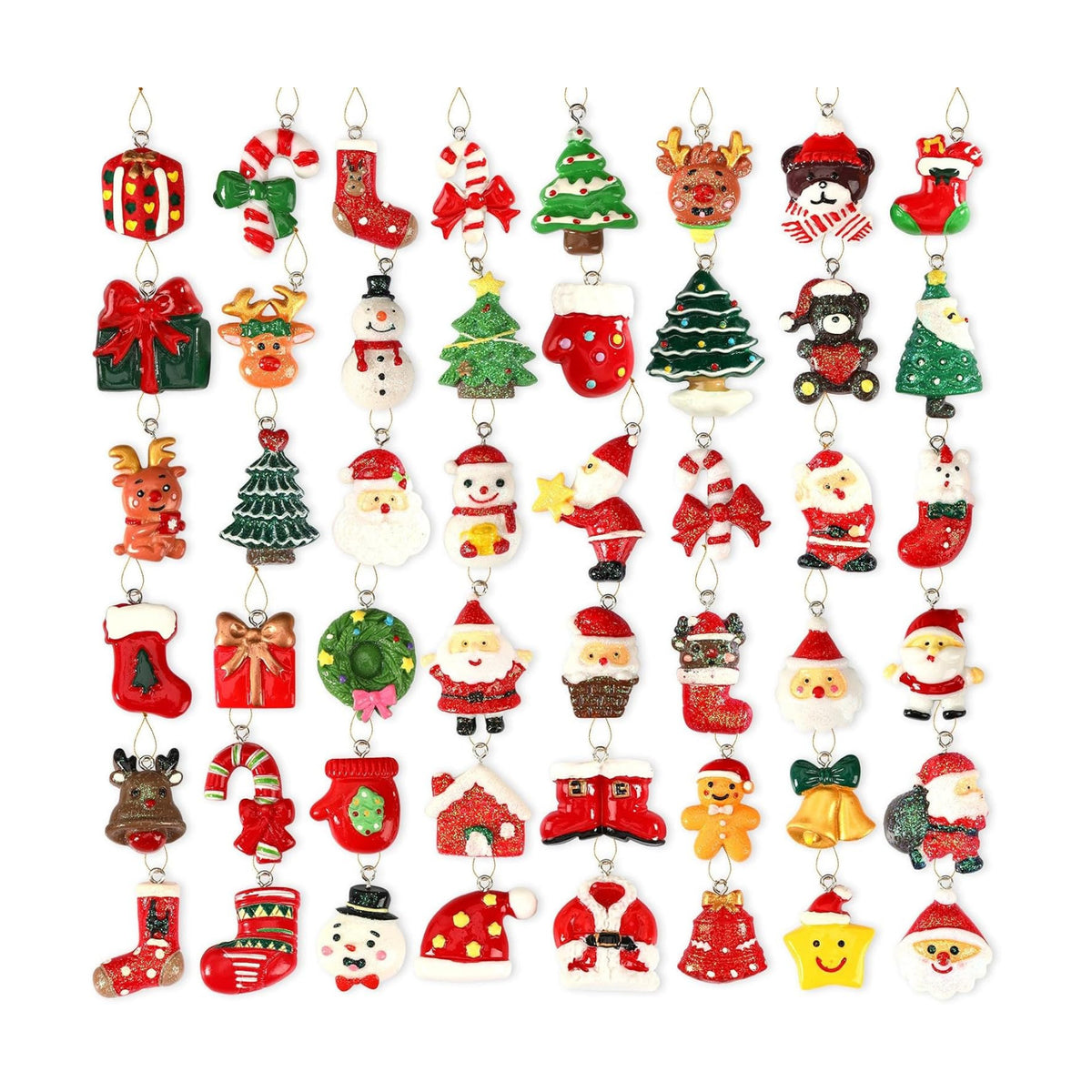 36Pcs Mini Christmas Hanging Ornaments for Tree,Festival Home Decor