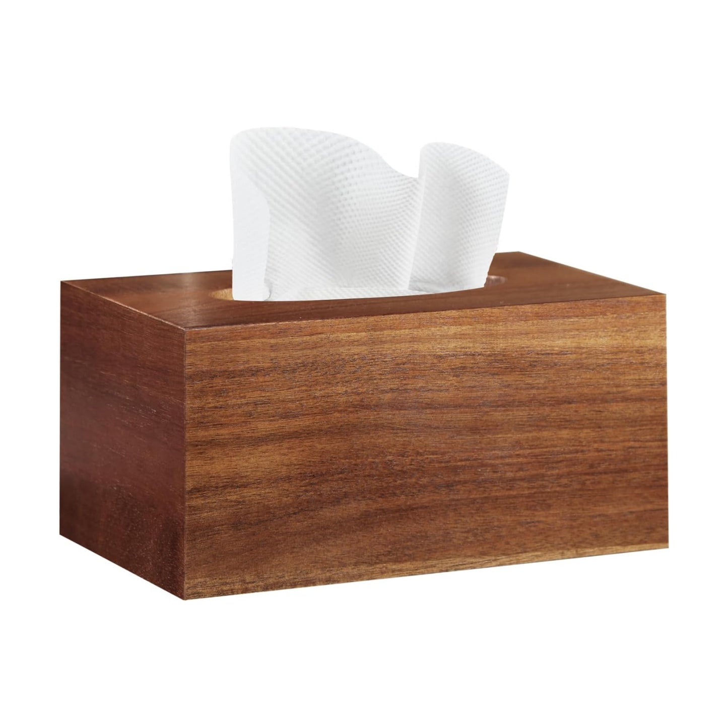 Acacia Wood Tissue Box Cover Rectangle / Brown