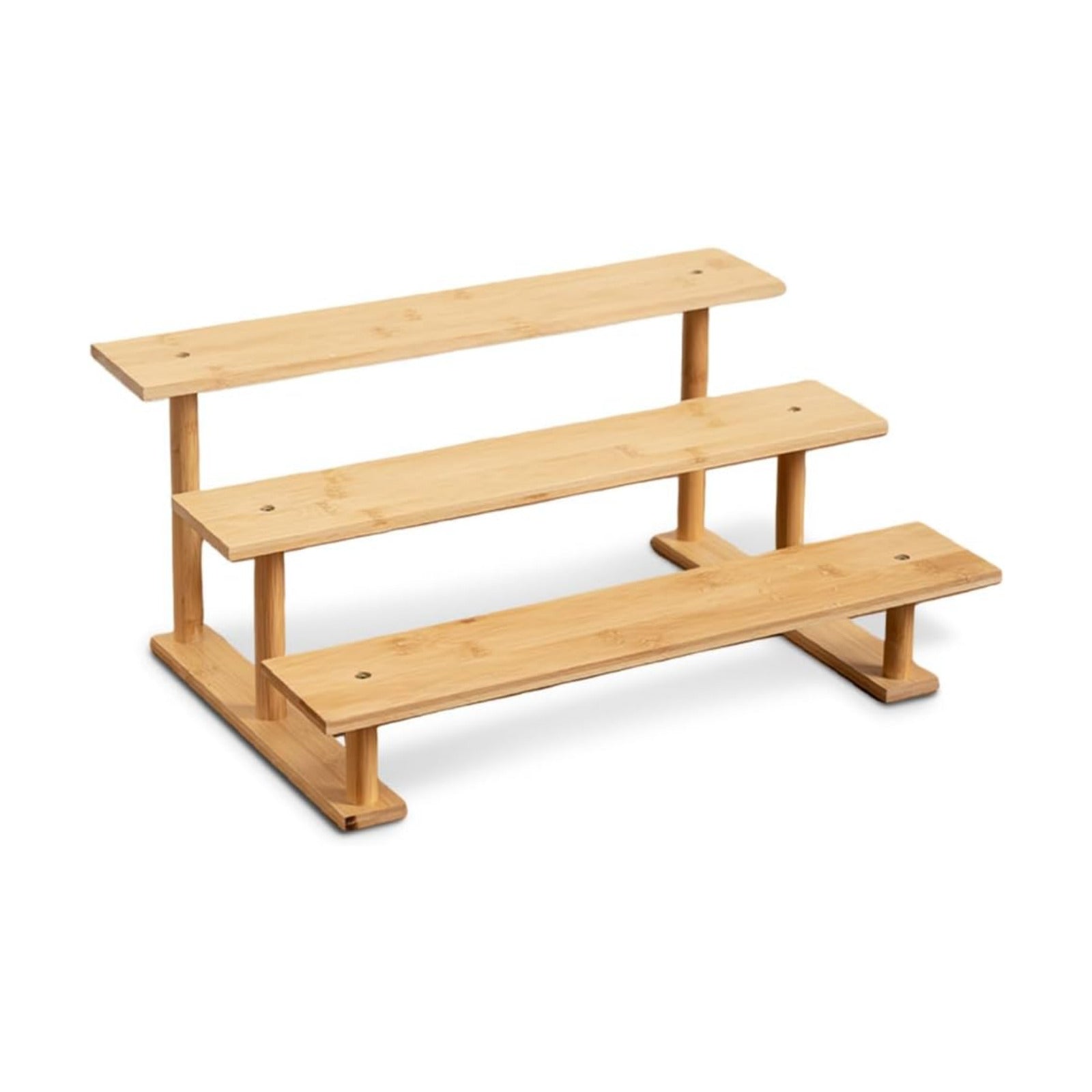Bamboo and Wood 3 Tier Cupcake Stand / Rectangular 3 Tiers 1P