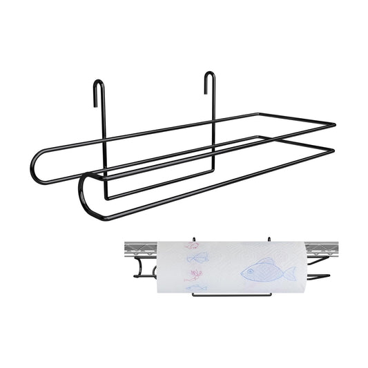 CroBlissful Paper Towel Holder for Wire Shelving 5'' D x 12'' W x 4.5'' H Hanging Paper Towel Holder Wire Shelf