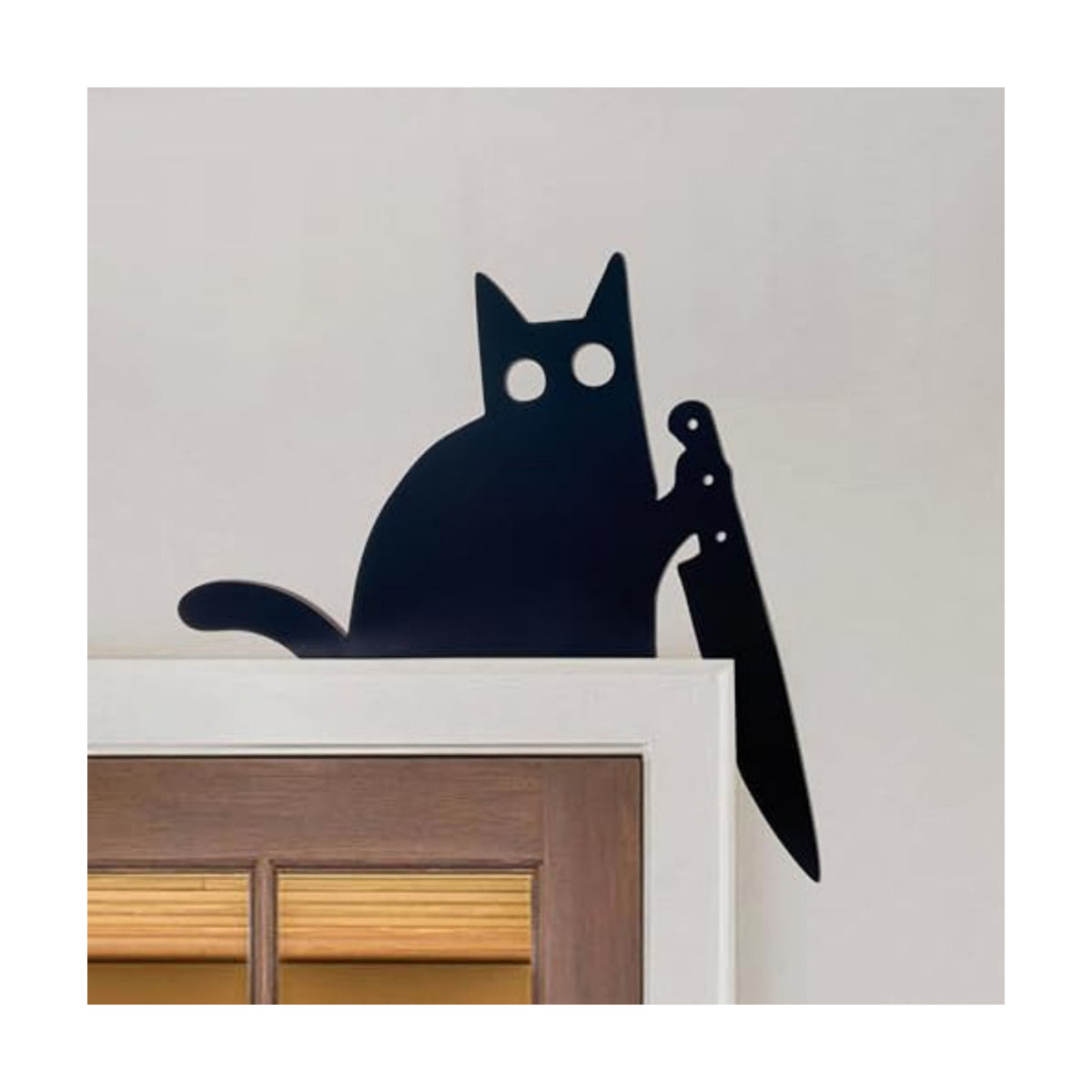 Black Cat Door Topper Cat Door Corner Decor Black Cat Halloween Decor