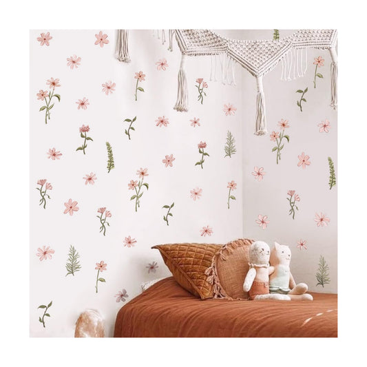Boho Watercolor Flower Wall Stickers / Flower Wall Stickers-6591