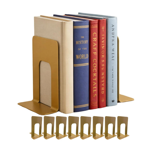 Modern Book Ends / Gold 4 Pairs