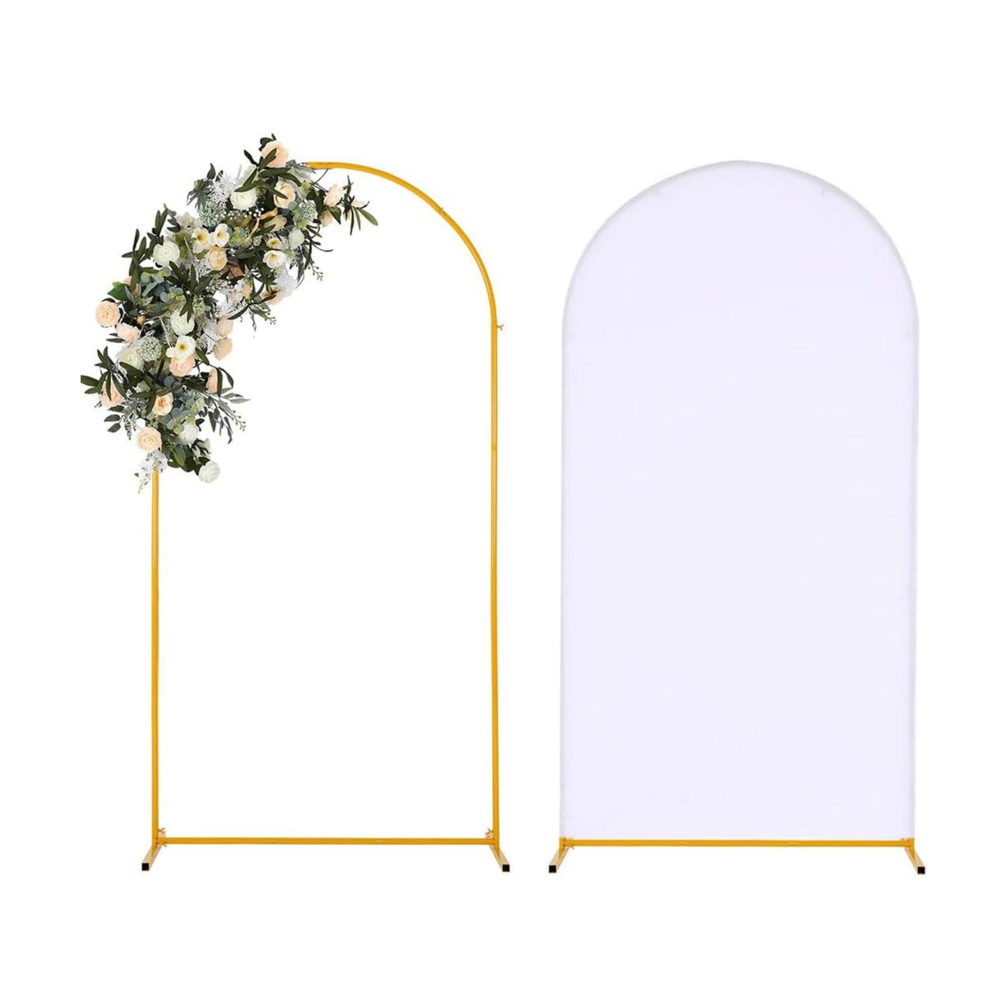Metal Arch Stand / 6.6FT Arch with Cover / White / 6.6 Inch