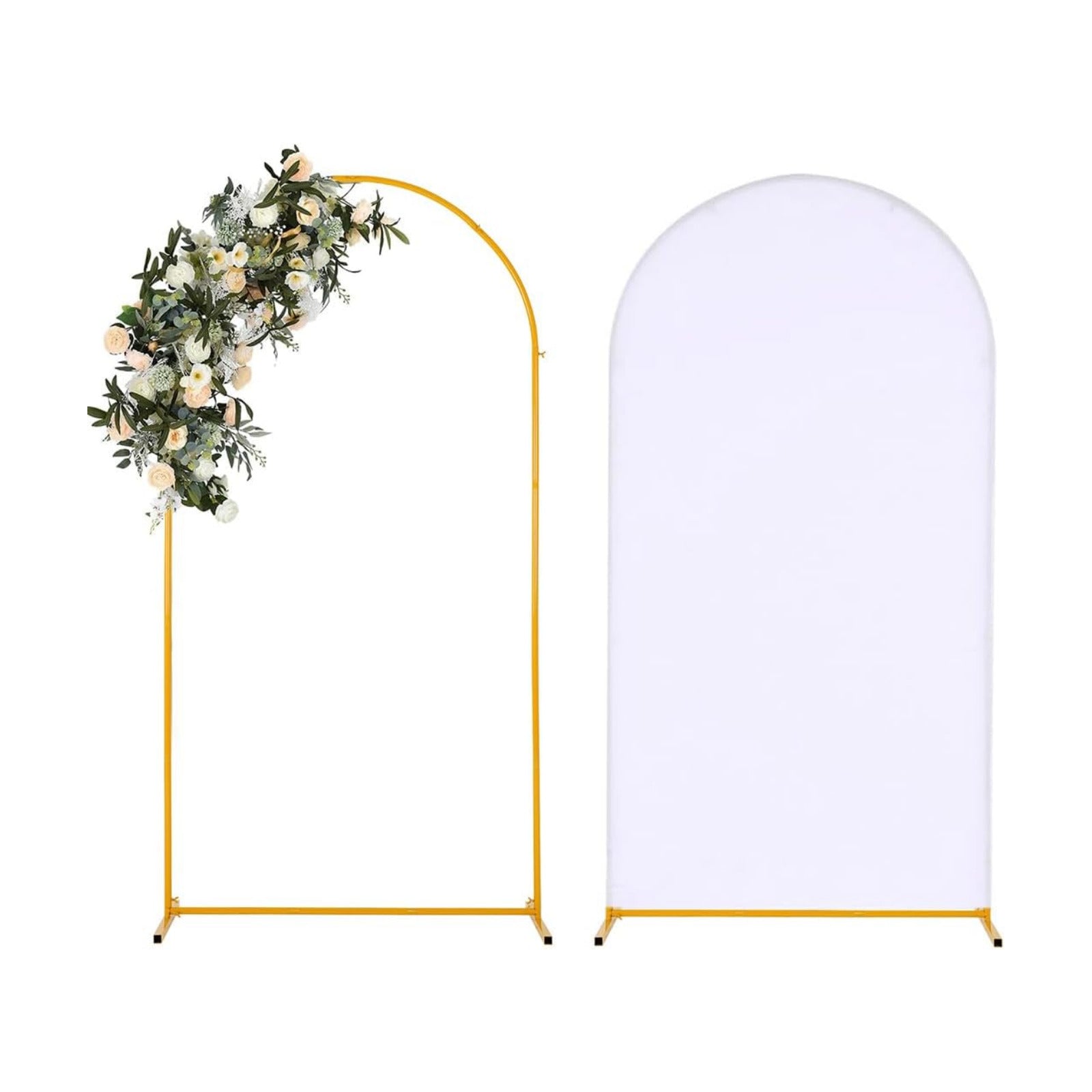 Metal Arch Stand / 6.6FT Arch with Cover / White / 6.6 Inch