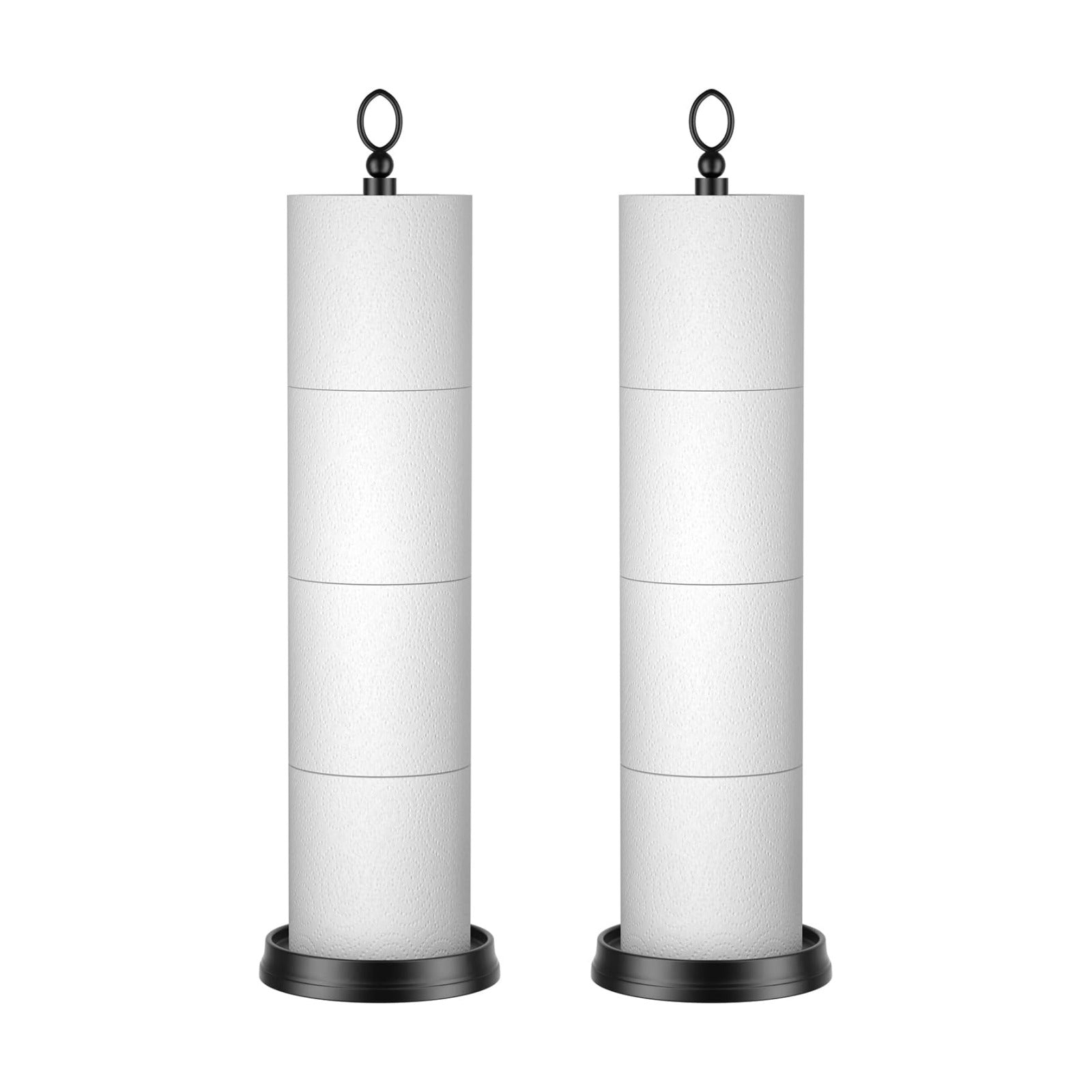 ROLABAM Toilet Paper Holder Stand with Reserve Function, Free Standing Toilet Paper Holder for Bathroom, Space Toilet 4