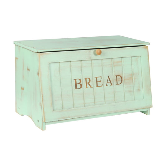 HOMEKOKO Large Wood Bread Box for Kitchen Counter, Retro Design Single Layer Bamboo Large Capacity Food Storage Bin