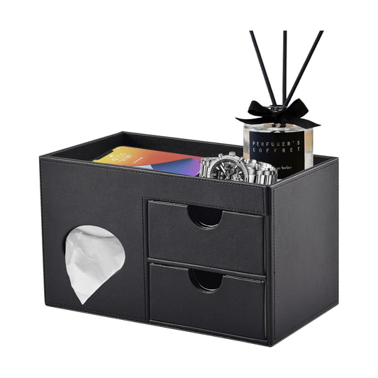Storage Tray / Tissue Box Holder / Black