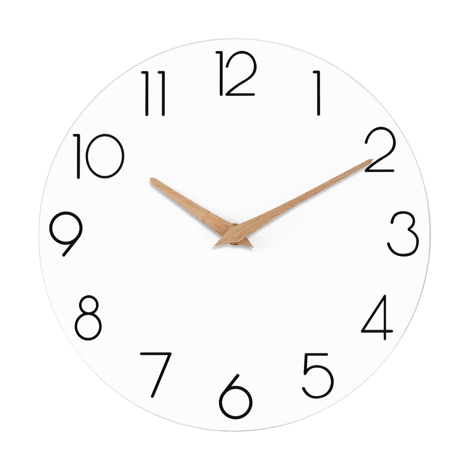 cicininc 10 Inch Battery Operated Wall Clock, Silent Analog, White | Living Room | Kitchen | Office | Bathroom | Modern