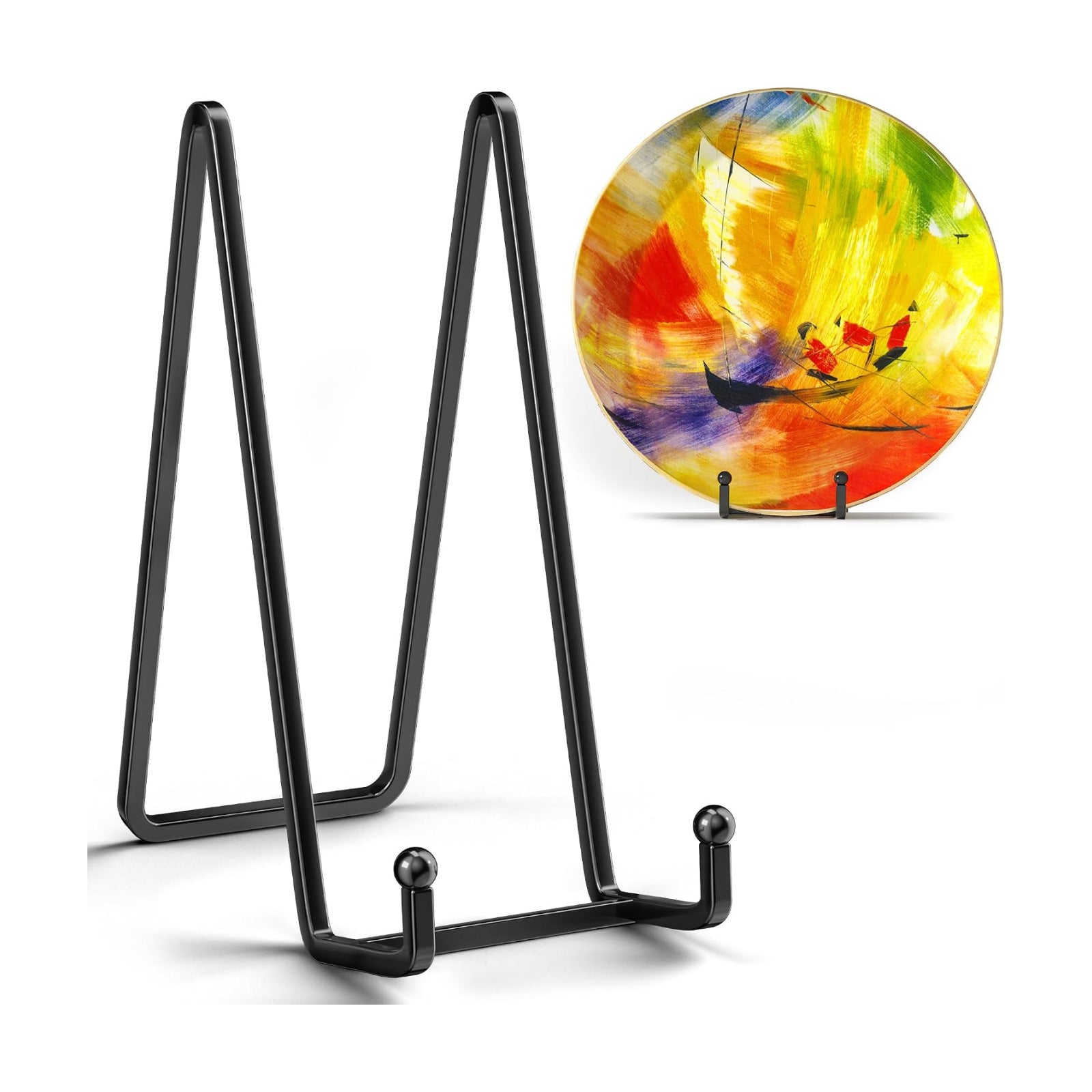 IPAME 12 Inch Large Plate Stands for Display - Metal Picture Frame Easel Stands for Plates, Books, Platters, Plaques