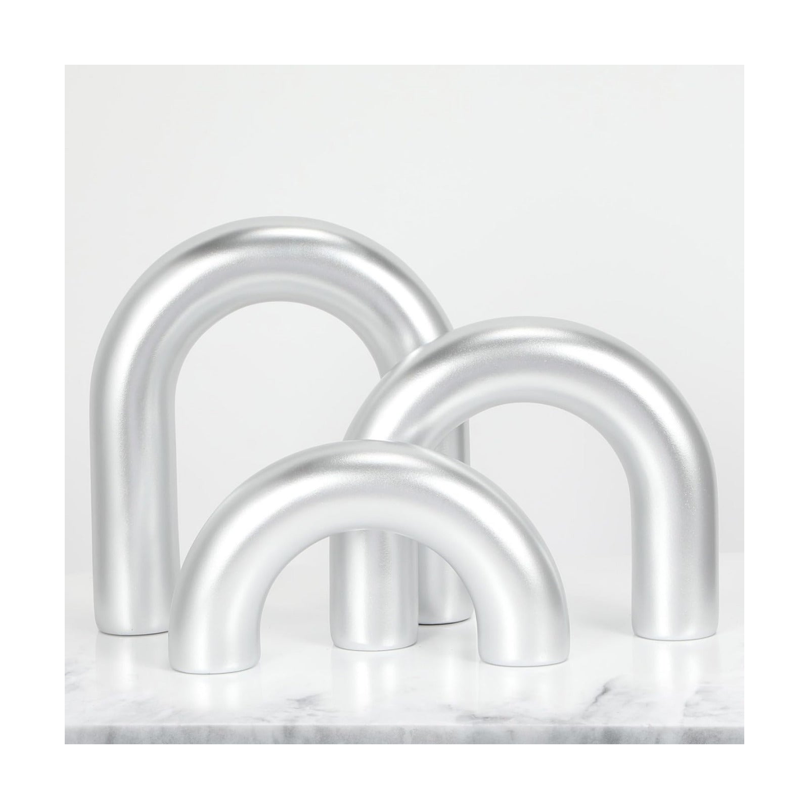 Arch Decorative Objects Statue / Sliver / Resin / Set of 3