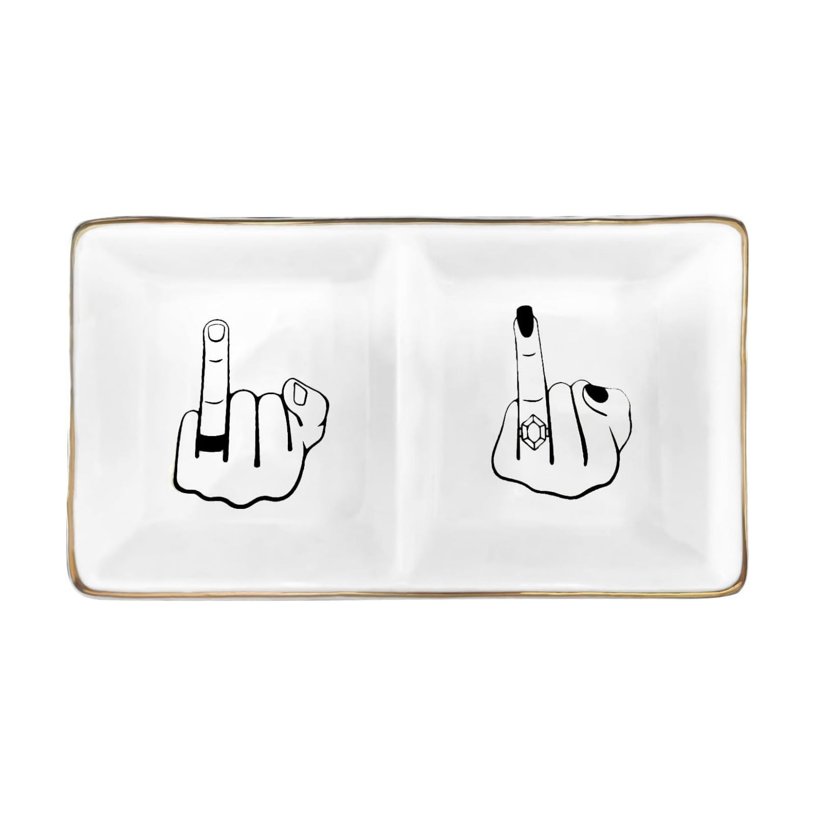 Elegant Finger Ceramic Ring Holder for Engagement / Fingers