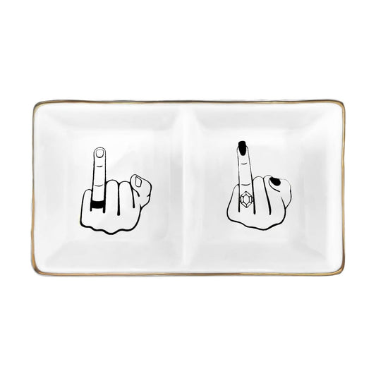 Elegant Finger Ceramic Ring Holder for Engagement / Fingers