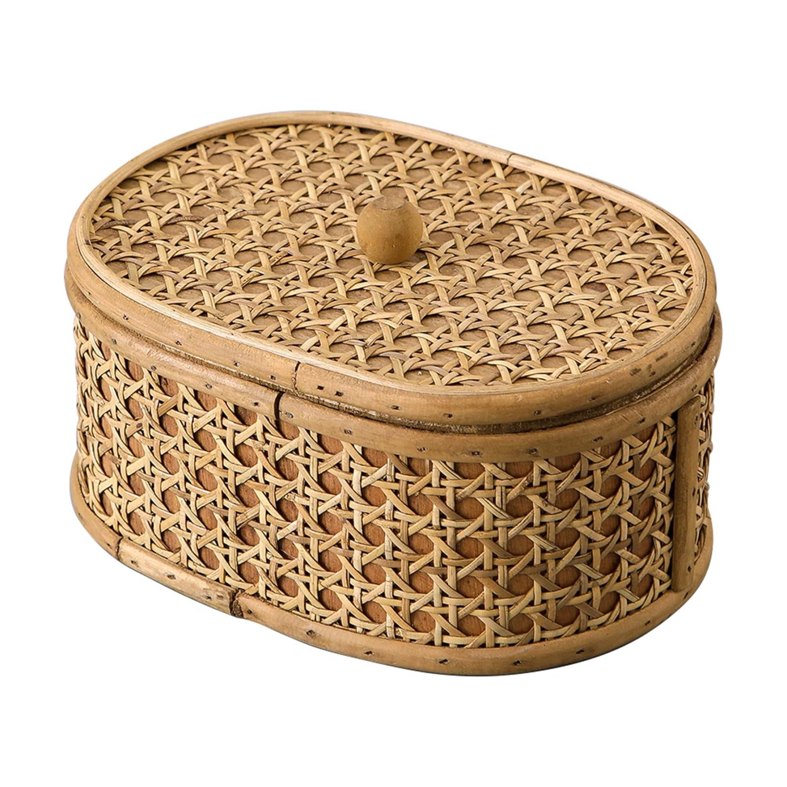 Hand-Woven Display Boxes for Organizing Jewelry / Classic Brown