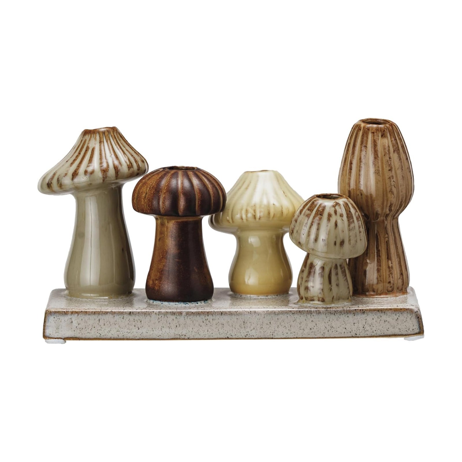 Enchanted Garden Stoneware Mushroom Vase