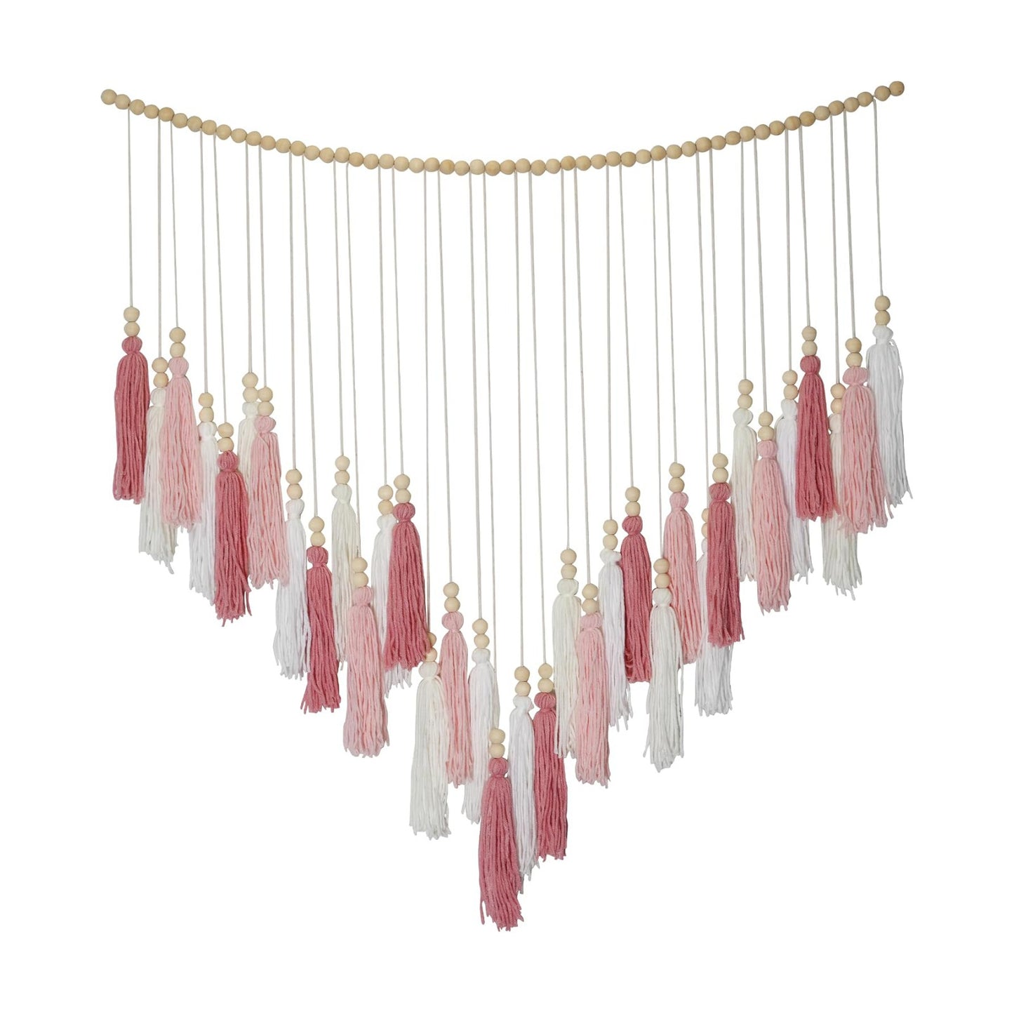 Pink&White Large Macrame Wall Haning Boho Decor / Blush Pink, Lights Pink, White