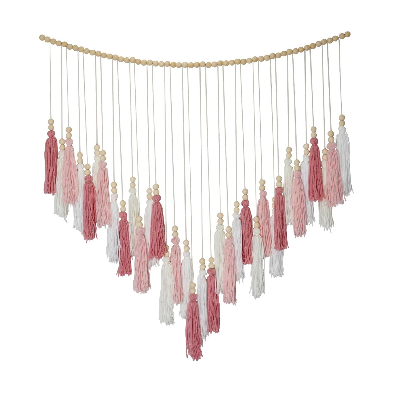 Pink&White Large Macrame Wall Haning Boho Decor / Blush Pink, Lights Pink, White
