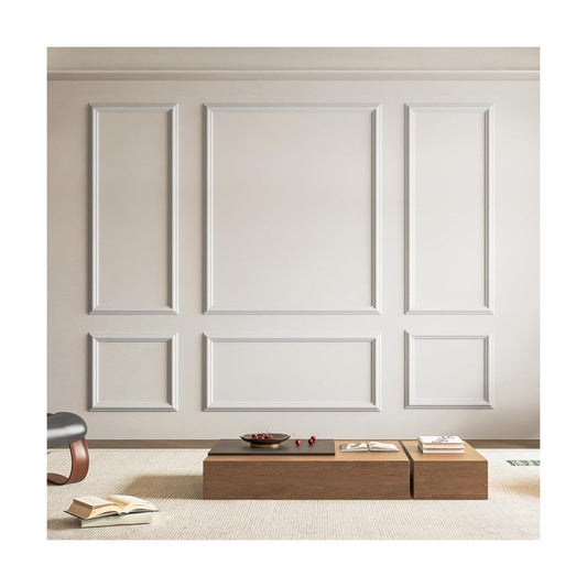 Pre-Cut Wall Molding pcs / White: Style 1 / Set of 6
