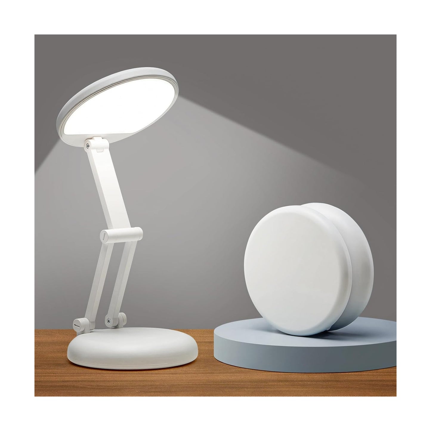 Battery Battery Operated Cordless Rechargeable Lamp - 3600mAh 10 Brightness Wireless LED Desk Table Lamp, Small Mini