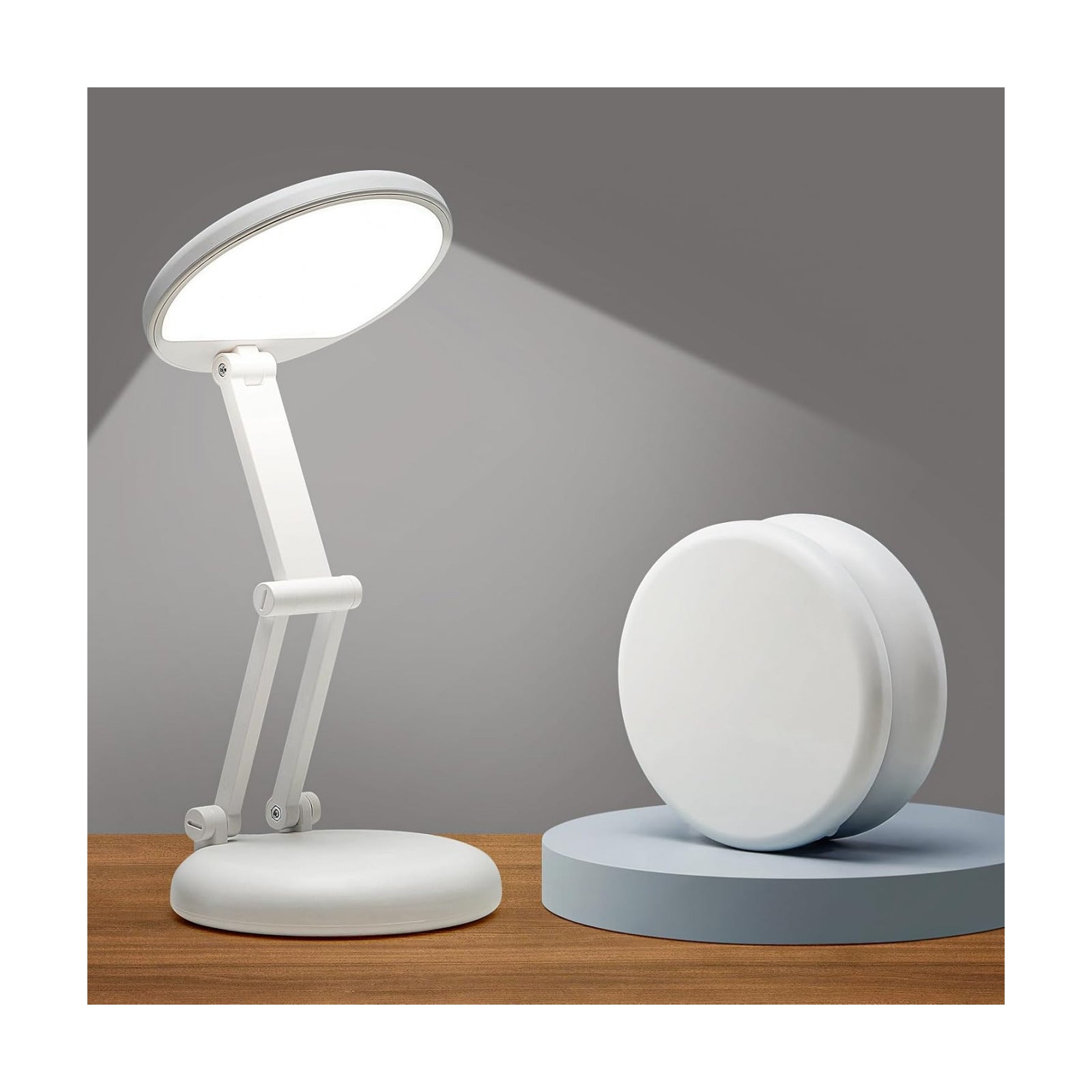 Battery Battery Operated Cordless Rechargeable Lamp - 3600mAh 10 Brightness Wireless LED Desk Table Lamp, Small Mini
