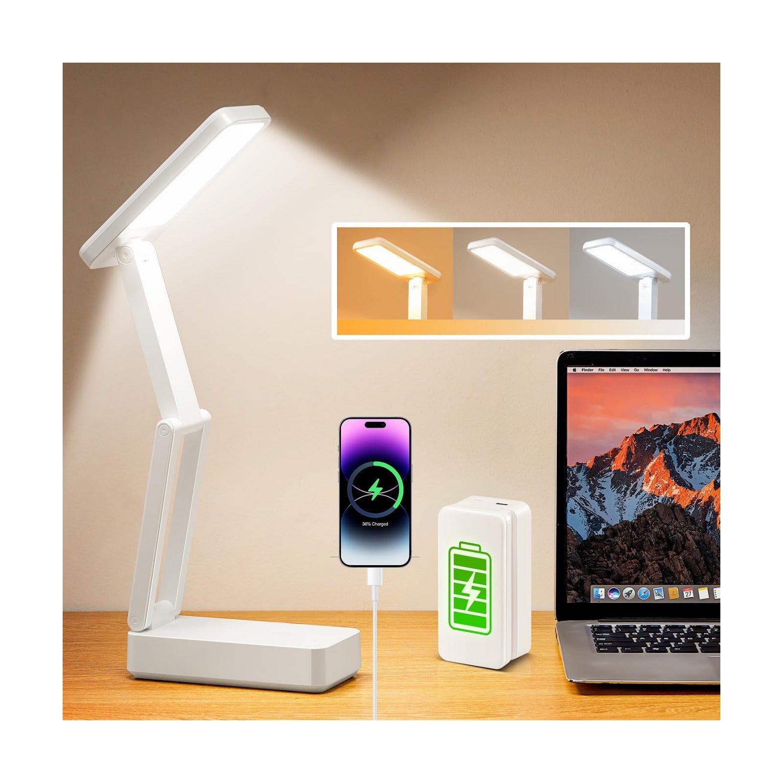 Rechargeable Lamps Cordless Lamps,6000mAh Battery Powered Lamp,3 Colors+Dimmable Desk Light,Rechargeable Table Lamp