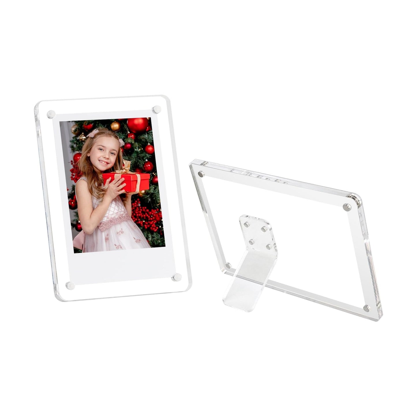 Acrylic Tabletop Photo Frames Compatible / Clear / 2.36*3.54 In / 2.36 x 3.54